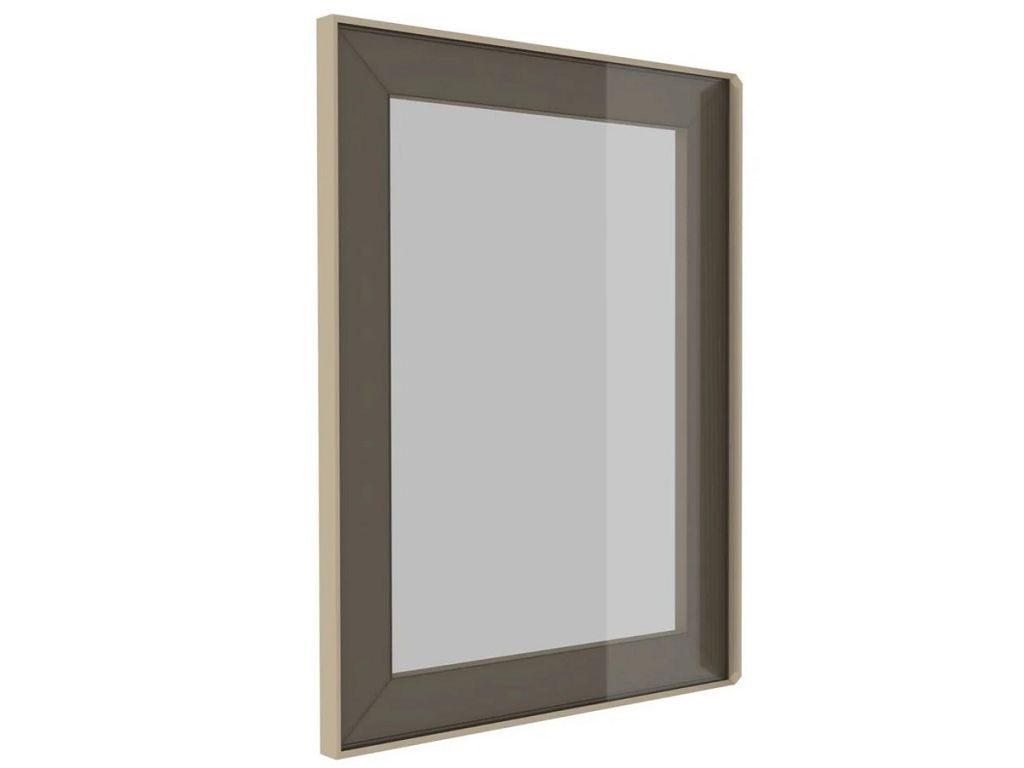 Telaio Alluminio per Anta Vetro mm.4 Profilo 20870 con Maniglia mm.45x21x8 su Misura Senza Vetro Nero Opaco - immagine 1